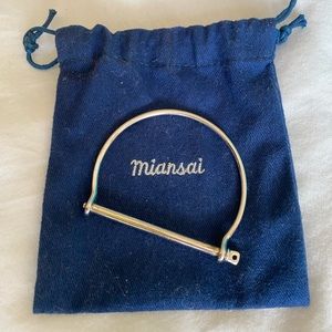 Miansai thin sterling silver screw cuff bracelet